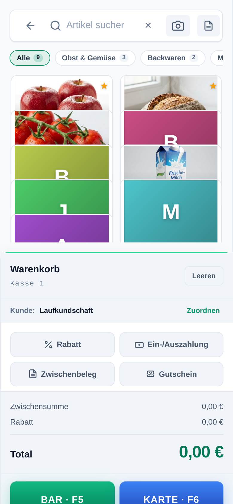 Quill Foodtruck — echte App-Ansicht