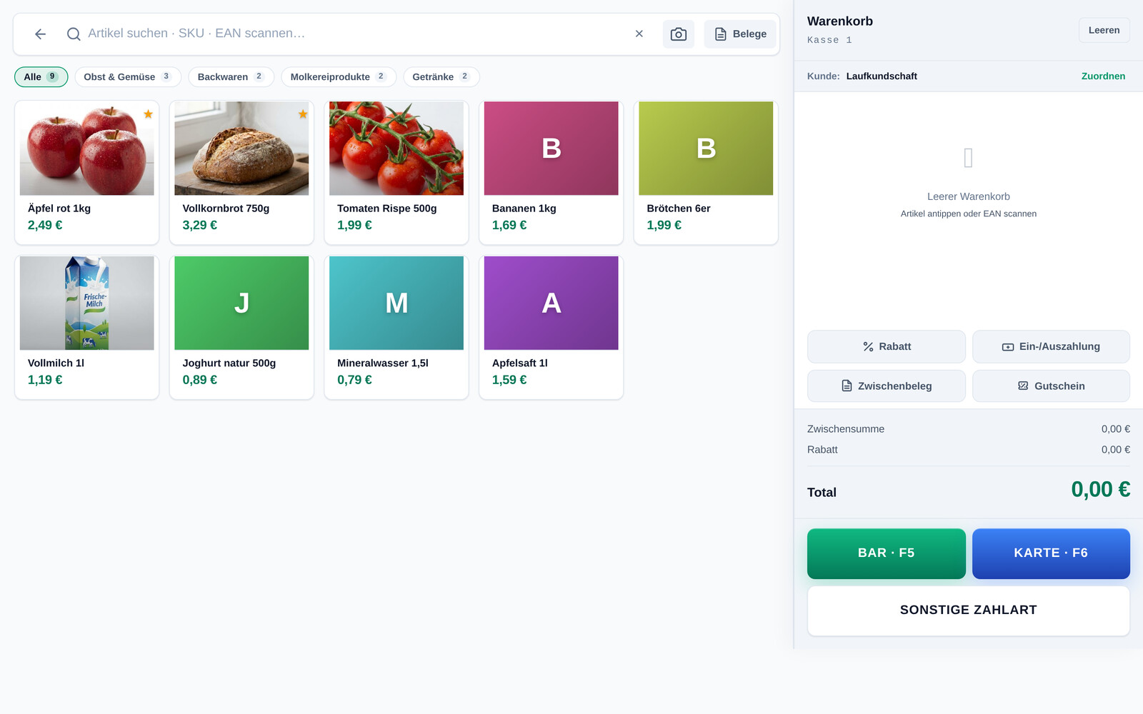 Quill-POS mit Tischverwaltung